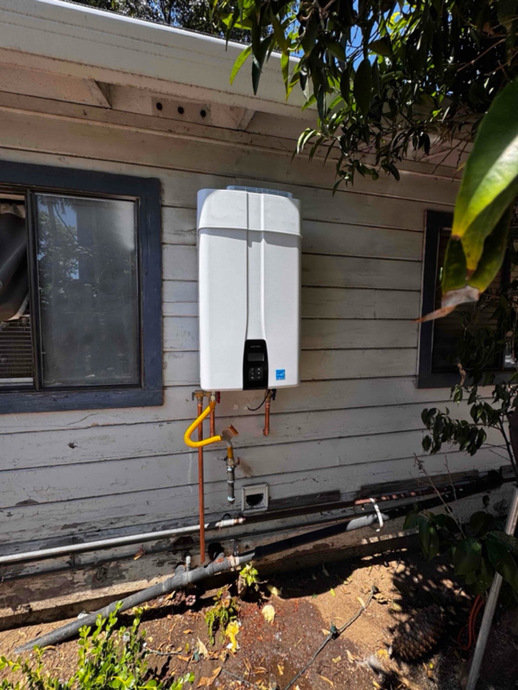 Water heater installation by Premium Plumbing in the Central Valley